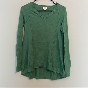 Mossimo XS Green V-Neck Long Sleeve